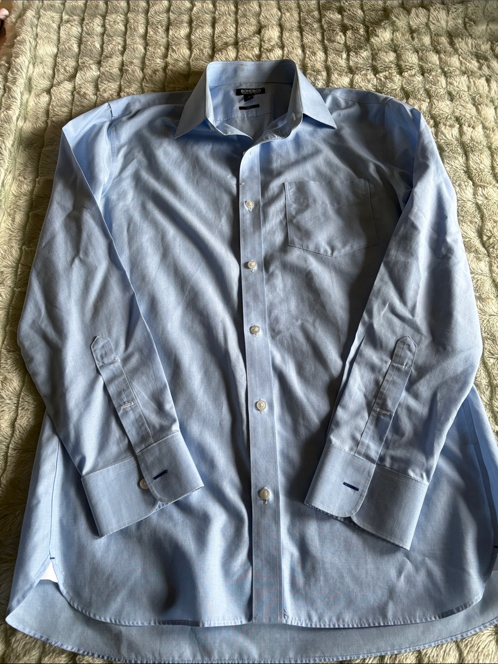 Bonobos Light Blue Men's Dress Shirt - Spread Collar